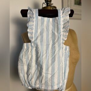 Janie and Jack blue, white and silver onesie size 18-24 months NWT